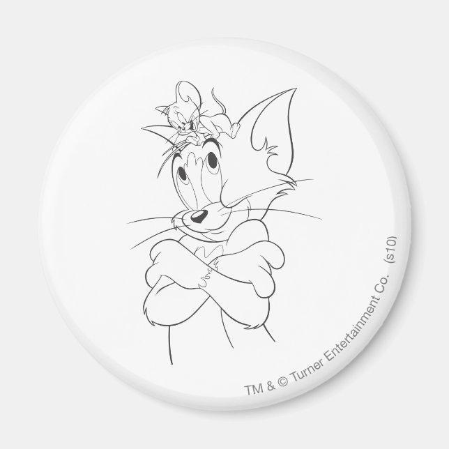 Tom and Jerry On Head Magnet (Front)