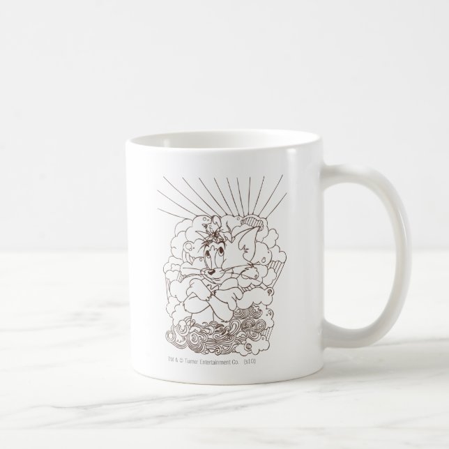Tom and Jerry Outline Coffee Mug (Right)