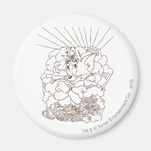 Tom and Jerry Outline Magnet