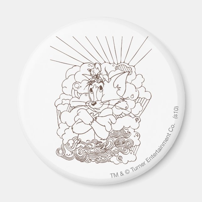 Tom and Jerry Outline Magnet (Front)