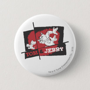 Tom and Jerry Red and Black 2 Inch Round Button