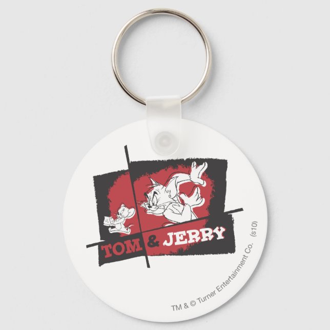 Tom and Jerry Red and Black Keychain (Front)