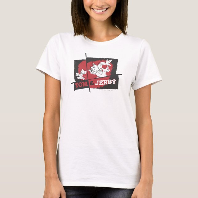 Tom and Jerry Red and Black T-Shirt (Front)