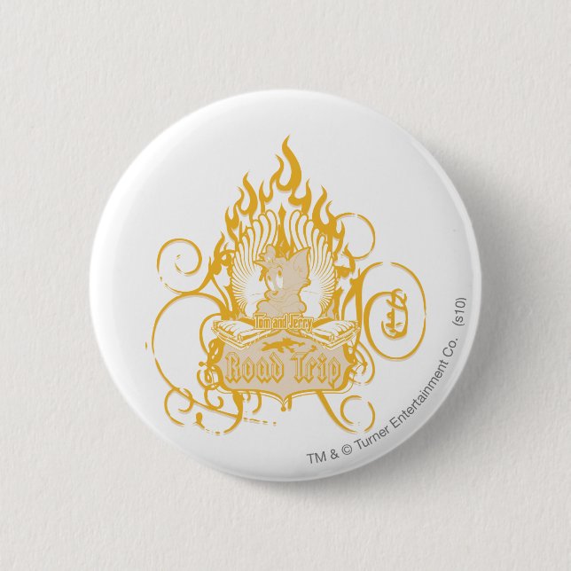 Tom and Jerry Road Trip 2 Inch Round Button (Front)