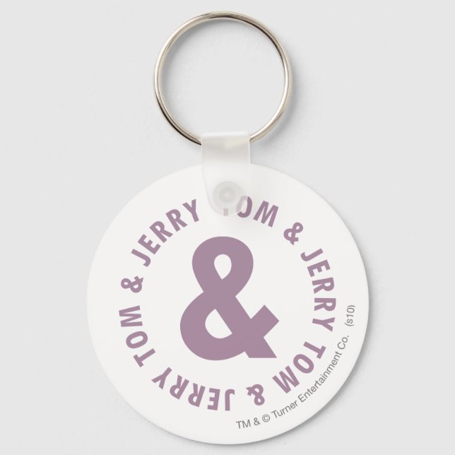 Tom and Jerry Round Logo 10 Keychain (Front)