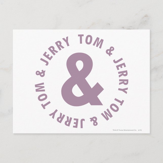 Tom and Jerry Round Logo 10 Postcard (Front)