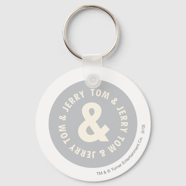 Tom and Jerry Round Logo 1 Keychain (Front)