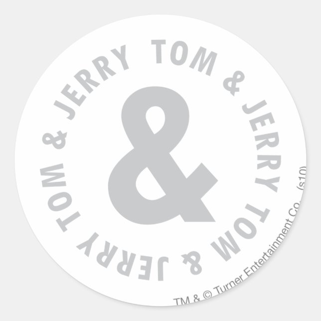 Tom and Jerry Round Logo 2 Classic Round Sticker (Front)