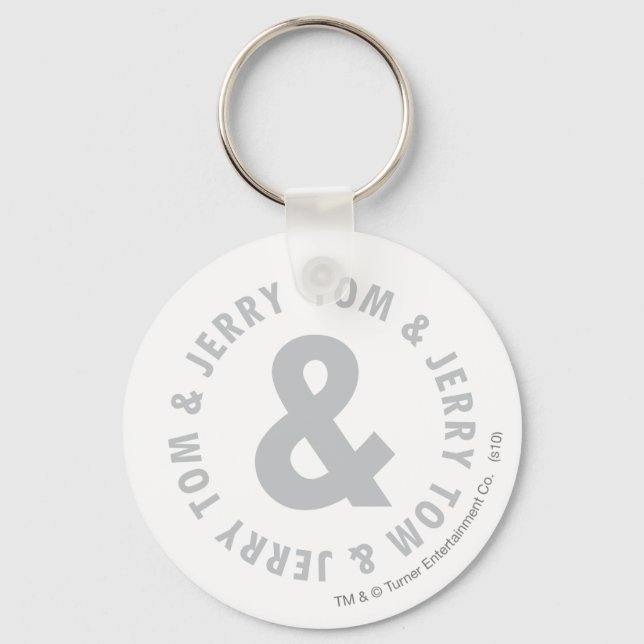 Tom and Jerry Round Logo 2 Keychain (Front)