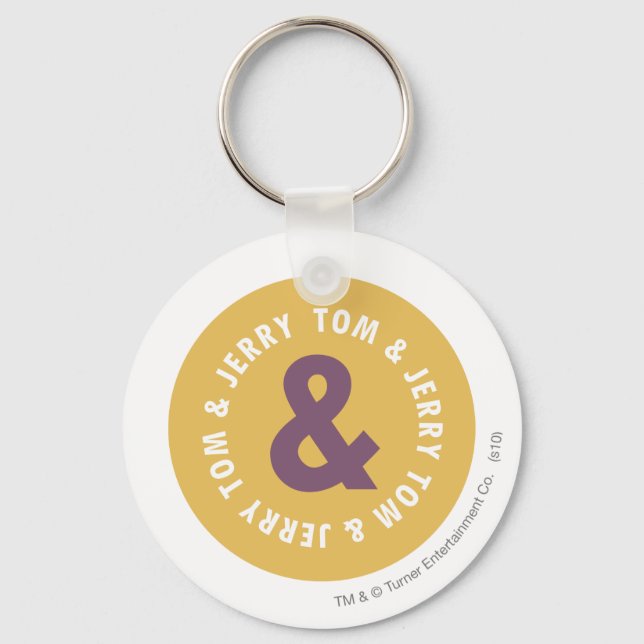 Tom and Jerry Round Logo 3 Keychain (Front)