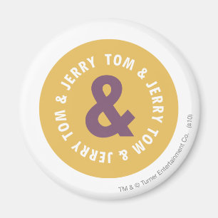 Tom and Jerry Round Logo 3 Magnet