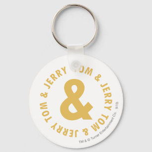 Tom and Jerry Round Logo 4 Keychain
