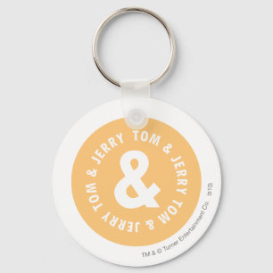 Tom and Jerry Round Logo 5 Keychain