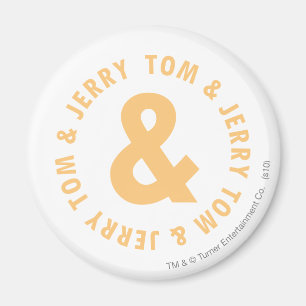 Tom and Jerry Round Logo 6 Magnet