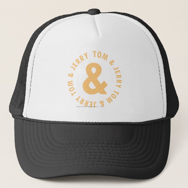 Tom and Jerry Round Logo 6 Trucker Hat (Front)