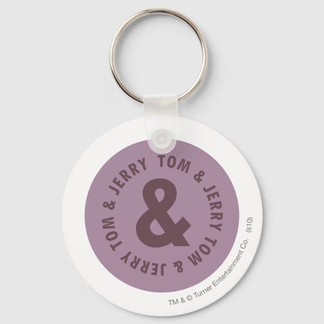 Tom and Jerry Round Logo 7 Keychain (Front)