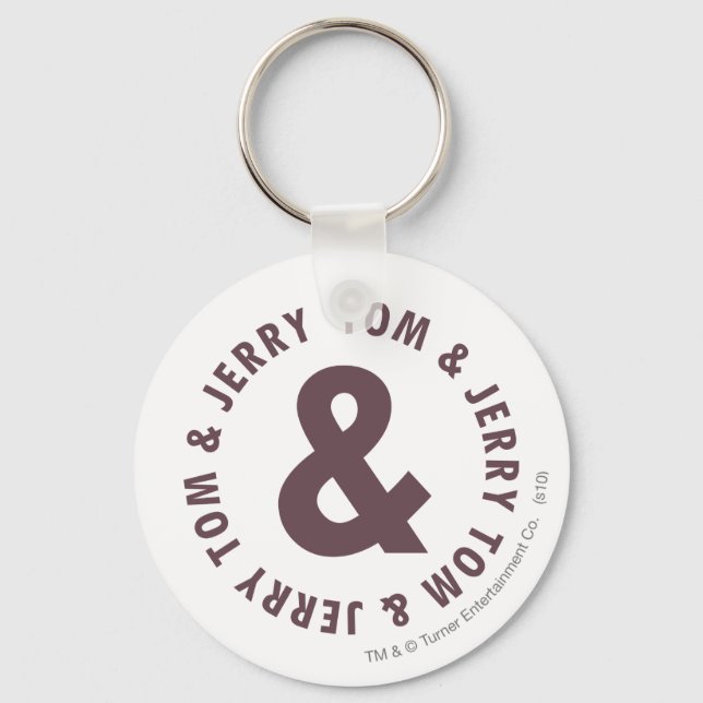 Tom and Jerry Round Logo 8 Keychain (Front)