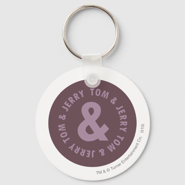 Tom and Jerry Round Logo 9 Keychain (Front)