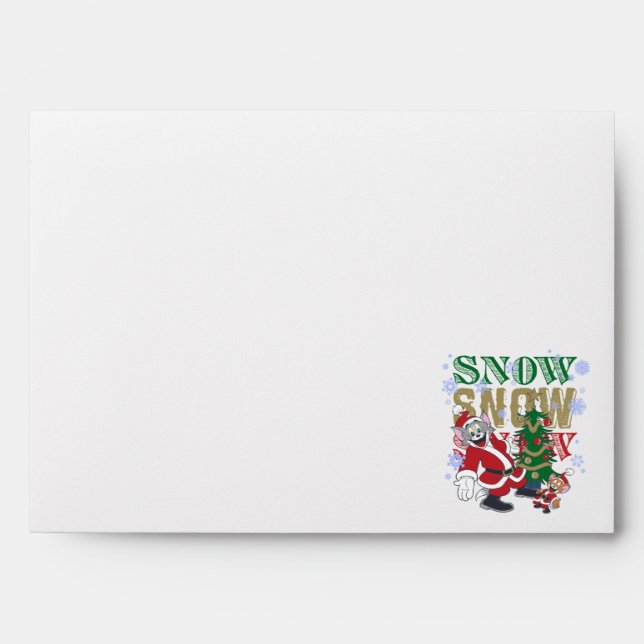 Tom and Jerry Santas By The Tree Envelope (Front)