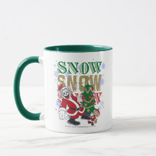 Tom and Jerry Santas By The Tree Mug