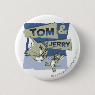 Tom and Jerry Scaredey Mouse 2 Inch Round Button