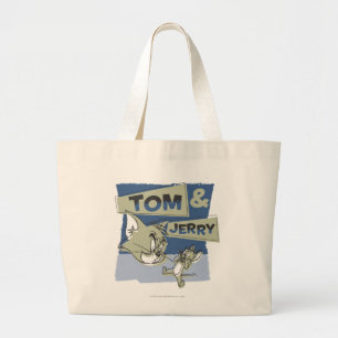 Tom and Jerry Scaredey Mouse Large Tote Bag