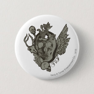 Tom and Jerry Skull 2 Inch Round Button