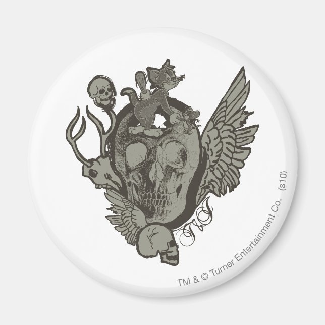 Tom and Jerry Skull Magnet (Front)