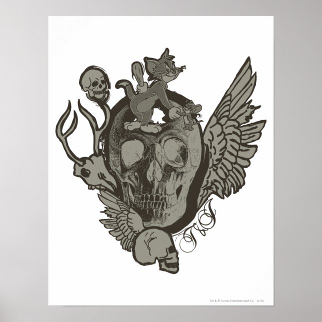Tom and Jerry Skull Poster (Front)