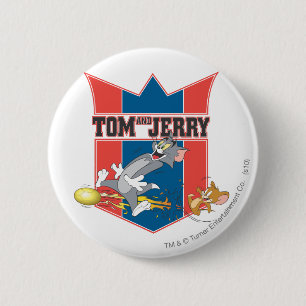 Tom and Jerry Soccer (Football) 7 2 Inch Round Button