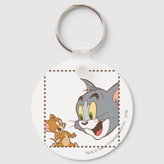Tom and Jerry Stamp Keychain (Front)