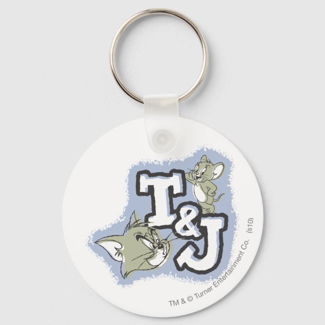 Tom and Jerry T&J Logo Keychain (Front)