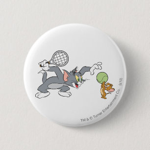 Tom and Jerry Tennis Stars 2 Inch Round Button
