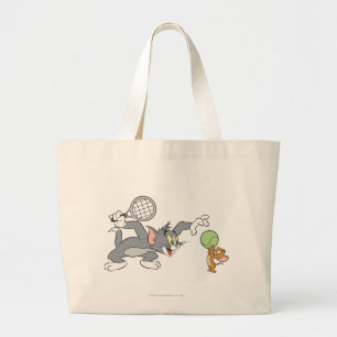 Tom and Jerry Tennis Stars 2 Large Tote Bag