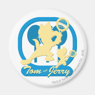 Tom and Jerry Tennis Stars 3 Magnet