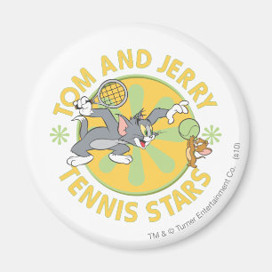 Tom and Jerry Tennis Stars 5 Magnet