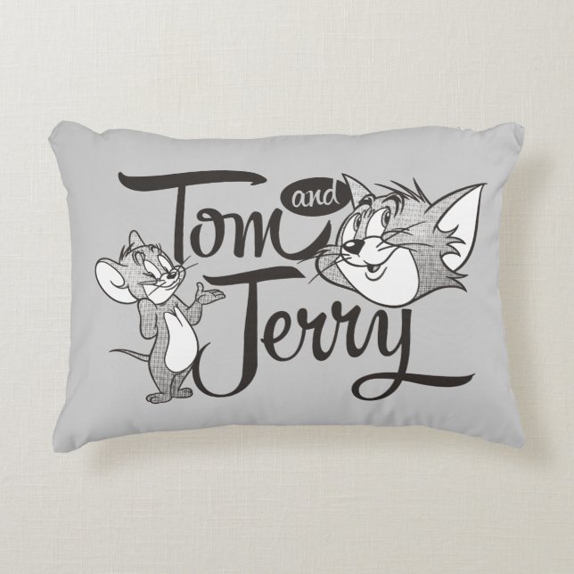 Tom And Jerry | Tom And Jerry Looking Sweet Accent Pillow (Front)