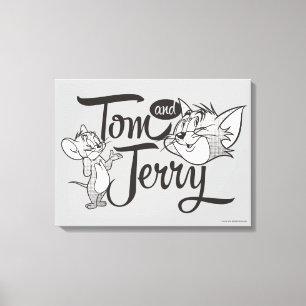 Tom And Jerry   Tom And Jerry Looking Sweet Canvas Print