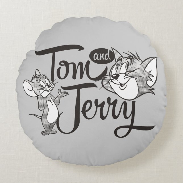 Tom And Jerry | Tom And Jerry Looking Sweet Round Pillow (Front)