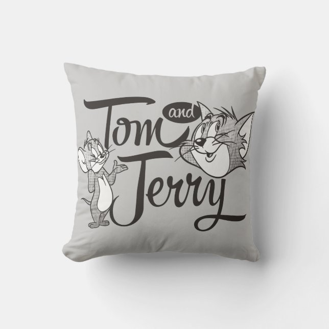 Tom And Jerry | Tom And Jerry Looking Sweet Throw Pillow (Front)