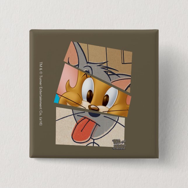 Tom And Jerry | Tom And Jerry Mashup 2 Inch Square Button (Front)