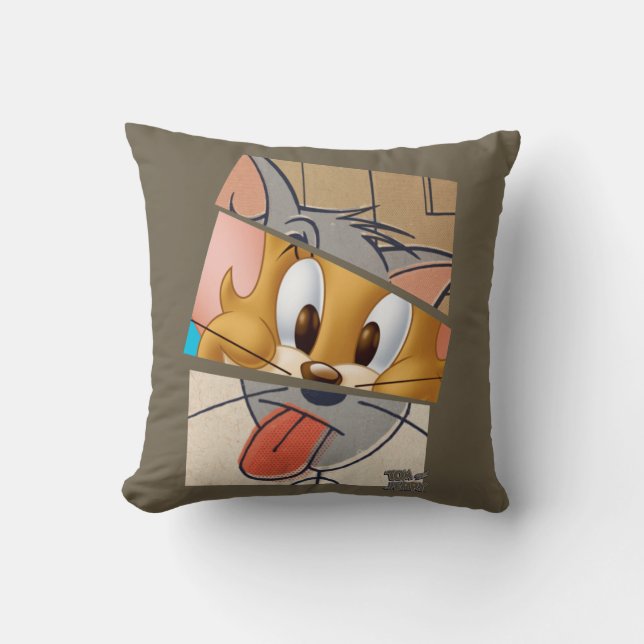 Tom And Jerry | Tom And Jerry Mashup Throw Pillow (Front)