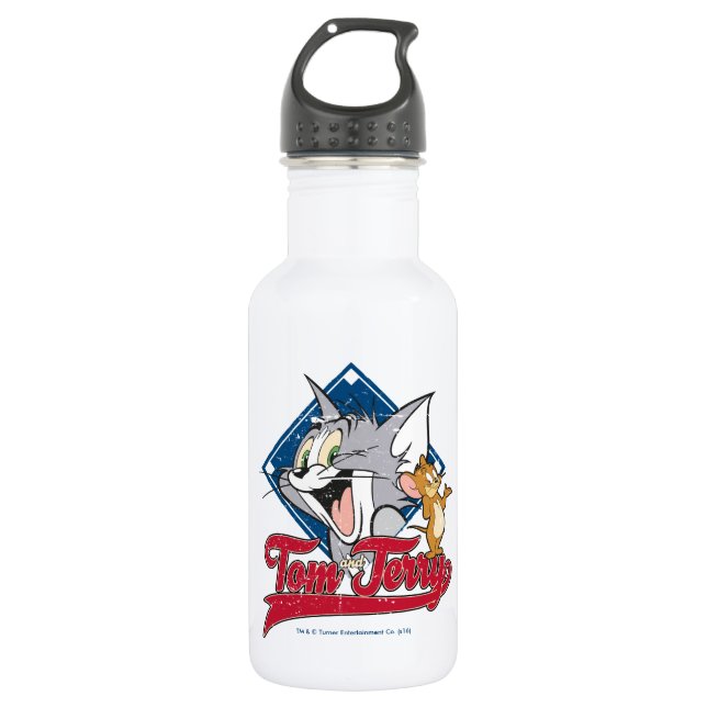 Tom And Jerry | Tom And Jerry On Baseball Diamond 532 Ml Water Bottle (Front)