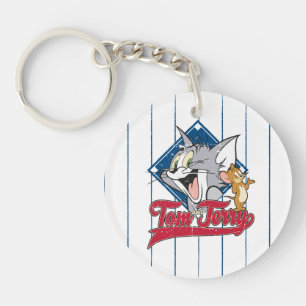 Tom And Jerry   Tom And Jerry On Baseball Diamond Keychain
