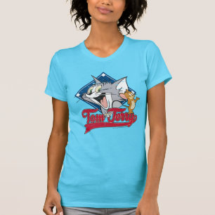 Tom And Jerry Tom And Jerry On Baseball Diamond T-Shirt