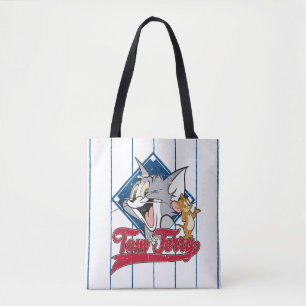 Tom And Jerry   Tom And Jerry On Baseball Diamond Tote Bag