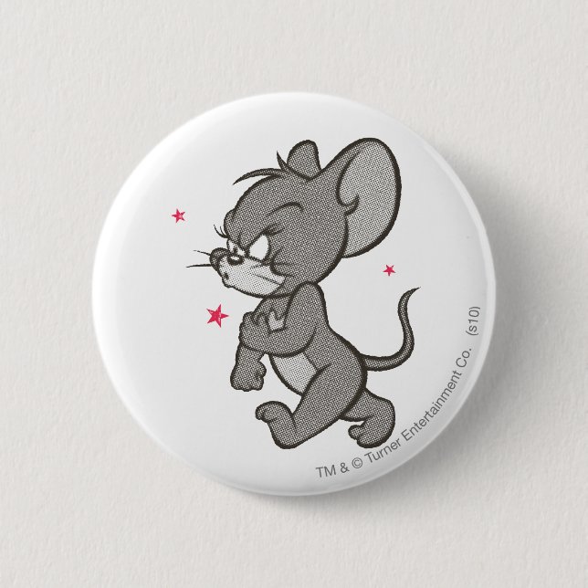 Tom and Jerry Tough Mouse 1 2 Inch Round Button (Front)