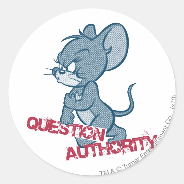 Tom and Jerry Tough Mouse 2 Classic Round Sticker (Front)