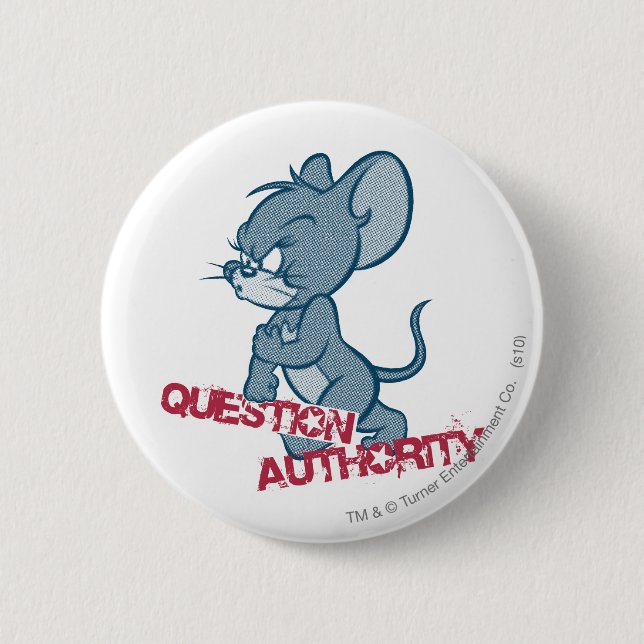 Tom and Jerry Tough Mouse 2 Inch Round Button (Front)