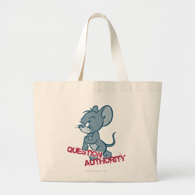 Tom and Jerry Tough Mouse 2 Large Tote Bag (Front)
